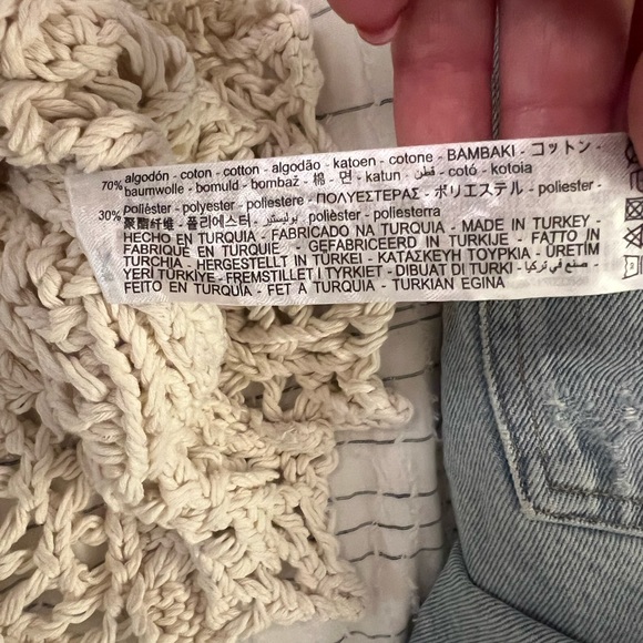 Cotten Blend Crochet Cardigan - Picture 5 of 5